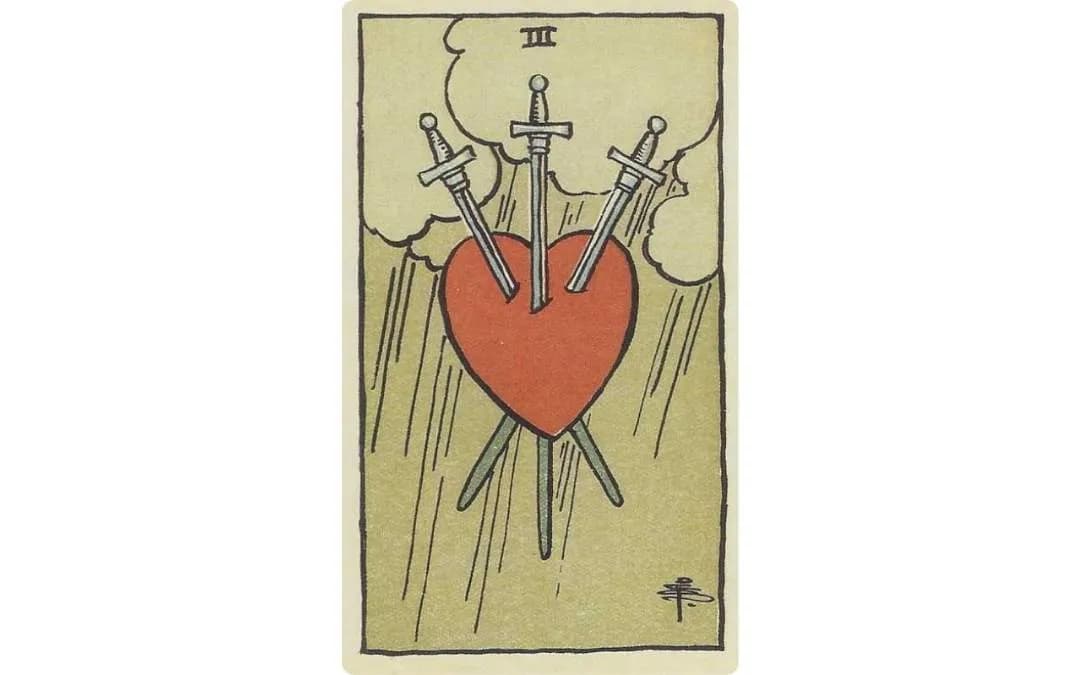 Trójka mieczy tarot - znaczenie tajemniczej karty, interpretacja, symbolika