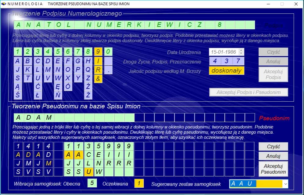 Numerologia liter - znaczenie liczb występujących w imionach i nazwiskach