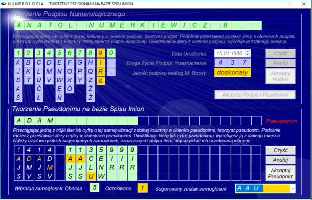 Numerologia liter - znaczenie liczb występujących w imionach i nazwiskach
