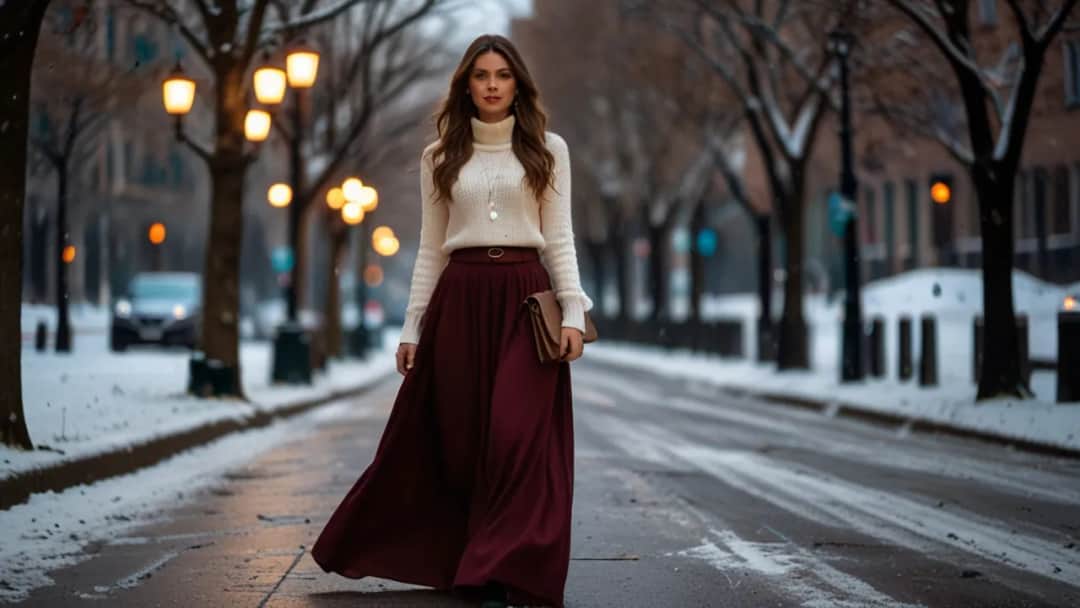 Długa spódnica na zimę? Jak możesz nosić ją i stylowo, i ciepło?
